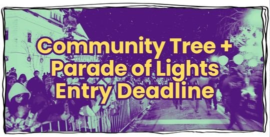 Residents looking onward at participants in the Parade of Lights 