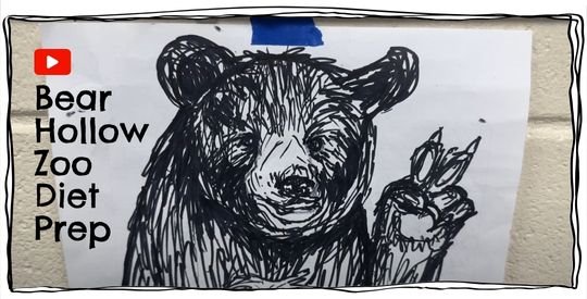 Pen drawing of bear making a peace sign with its hand