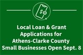 Local Loan & Grant Applications for Athens-Clarke County Small Businesses Open Sept. 8