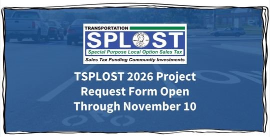 TSPLOST 2026 Project Request Form Open Through November 10