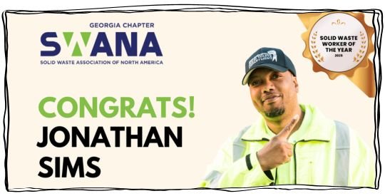 Jonathan Sims is SWANA Solid Waste Worker of the Year