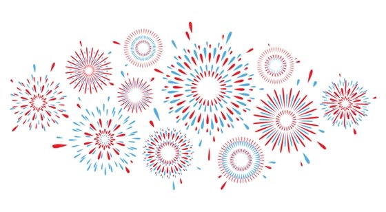 Red, White, and Blue Fireworks