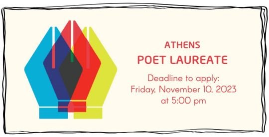 Graphic element with overlapping ink pen tips in blue, yellow, and red