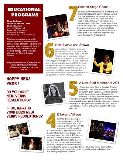 Page 2 of Newsletter