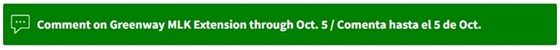 A green button linking to the Greenway Trail Expansion public comment form