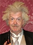 Actor impersonating Albert Einstein