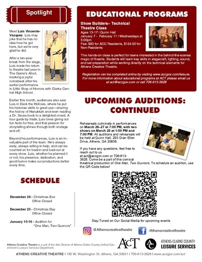 Page 2 of Newsletter