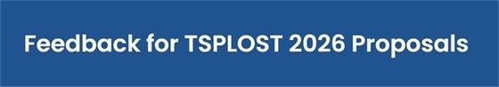Blue button linking to TSPLOST 2026 Project Feedback Survey