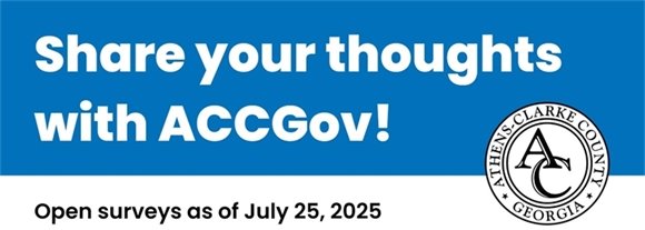 Blue and White ACCGov Surveys Email Header Image