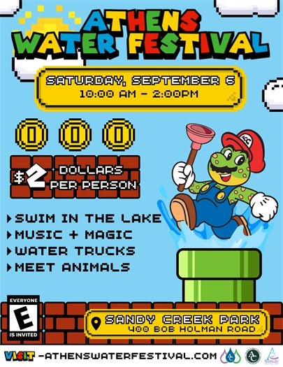 2025 Athens Water Festival poster