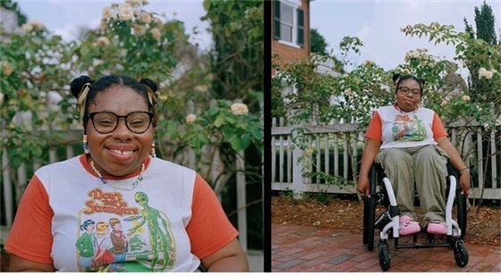 Two pictures of Victoria Dugger smiling