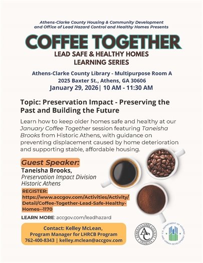 Flyer for January's Coffee Together Series