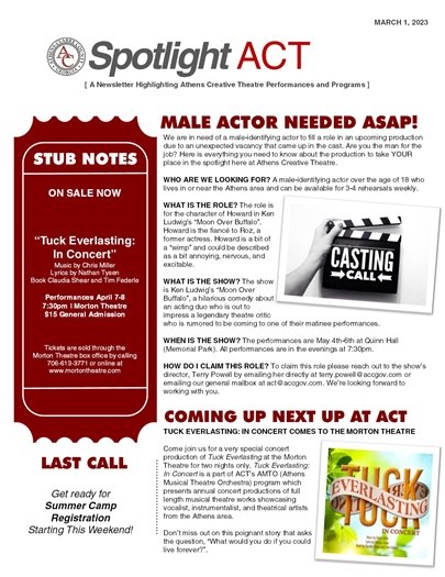 Spotlight ACT Newsletter Page 1