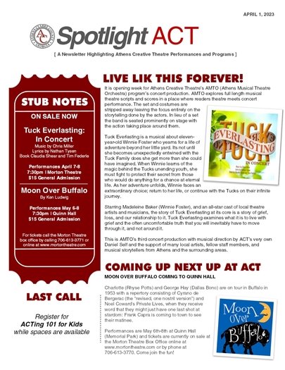 Spotlight ACT Newsletter Page 1