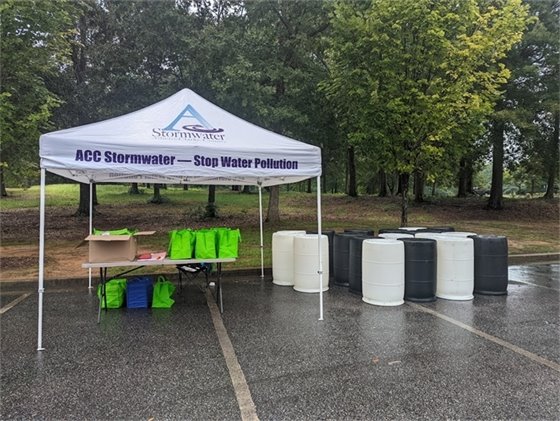 Rain barrels sold in the fall.