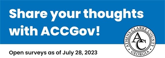 Blue and White ACCGov Surveys Email Header Image
