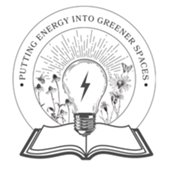 Putting energy into greener spaces lightbulb with flowers and pollinators on a book