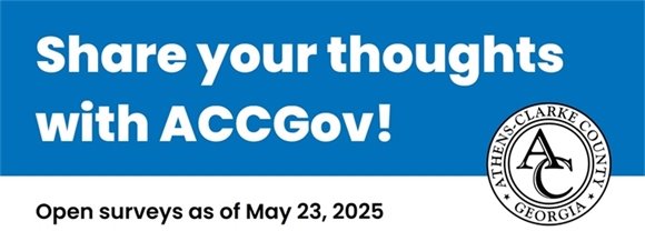 Blue and White ACCGov Surveys Email Header Image