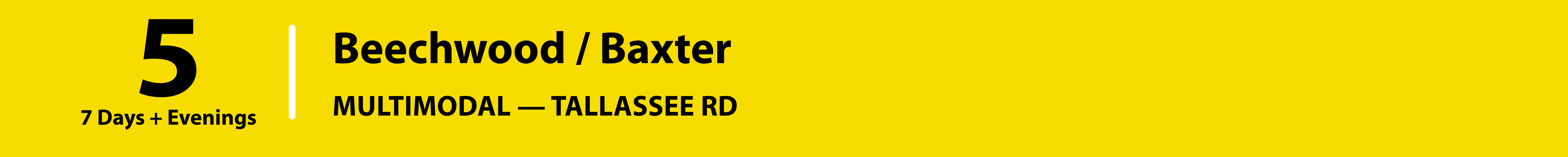 Route 5, Beechwood / Baxter