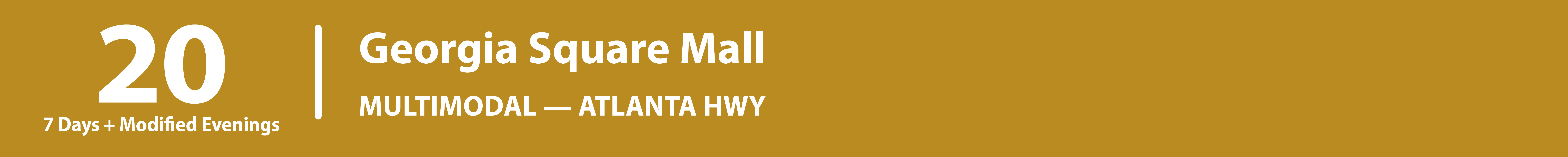 Route 20, Georgia Square Mall