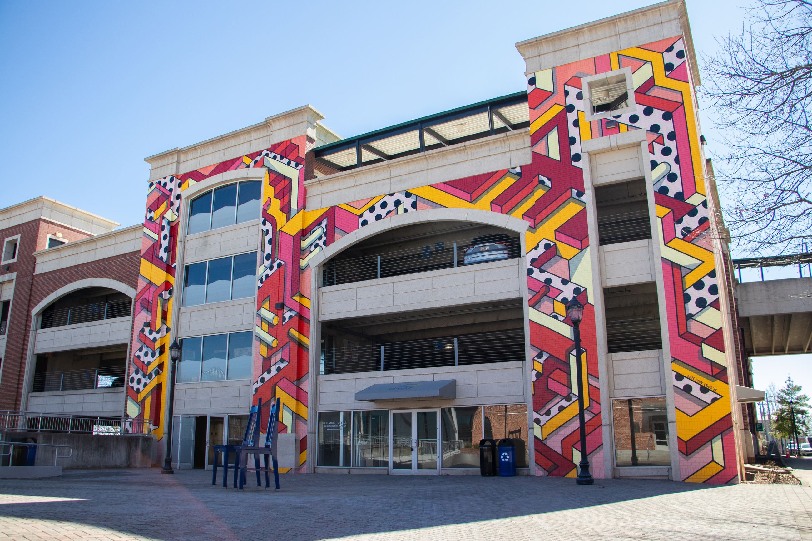 Architecture of Imagination Classic Center Parking Deck Mural
