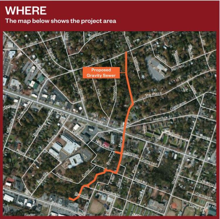 Brooklyn Creek Interceptor Improvement Map Phase 2