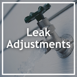 Leak Adjustment. Spigot with a large amount of water flowing out attatched to a house. 