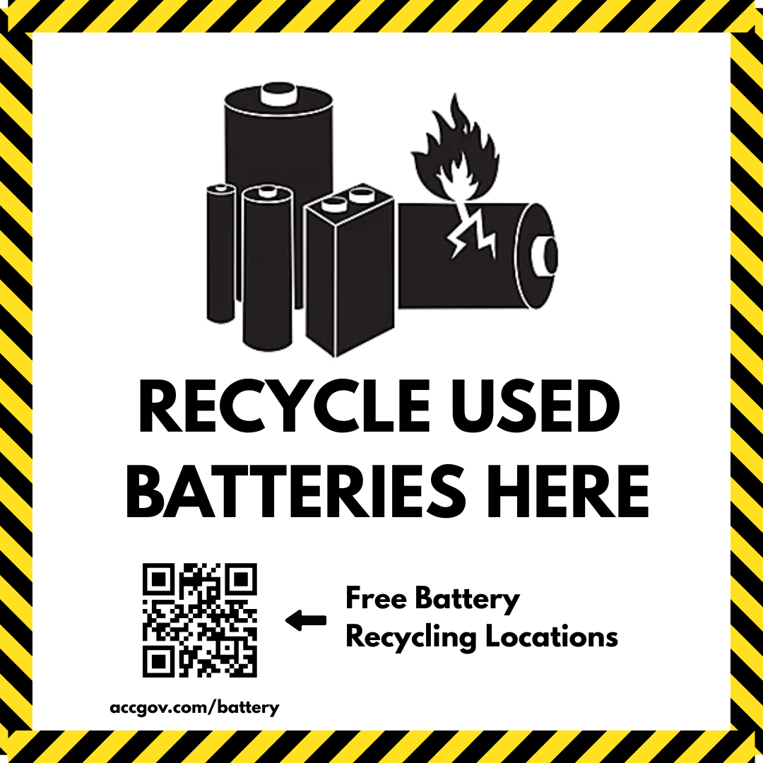 Battery Recycling Sticker