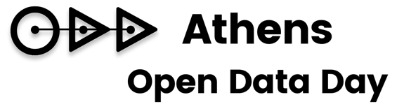 The international logo for Open Data Day with Athens Open Data Day spelled out next to the logo