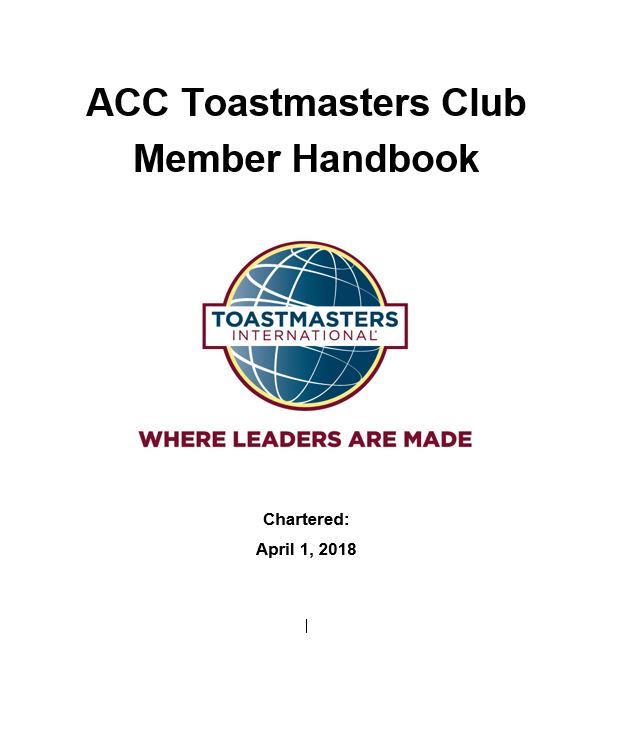 Toastmaster Handbook