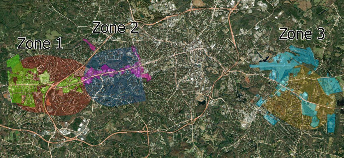 Transfer Facilities Zone Map