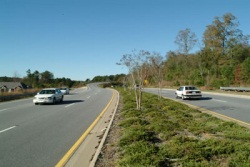 Four-lane road with median