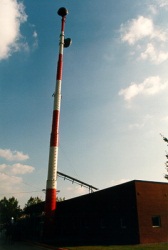 New building and radio tower